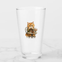 cute cat candle, funny kitten label, whimsical cat
