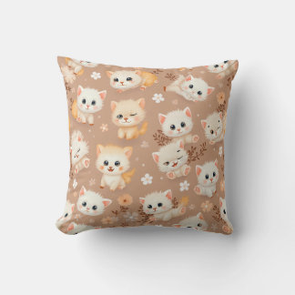 Cute cat character cushion