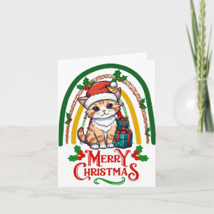 Cute Cat Christmas Card