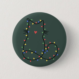 Cute Cat Christmas Cat Mum Funny Xmas Cat Lover 6 Cm Round Badge