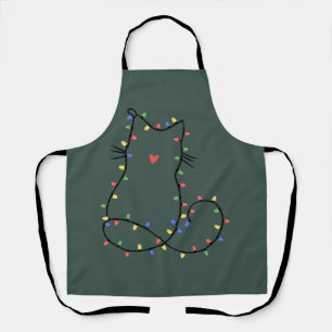 Cute Cat Christmas Cat Mum Funny Xmas Cat Lover  Apron