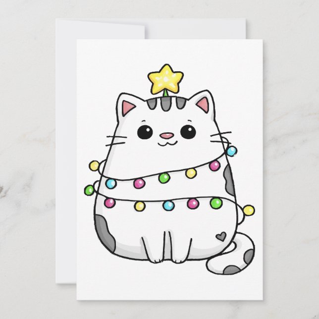 Cute Cat Christmas design  Invitation (Front)