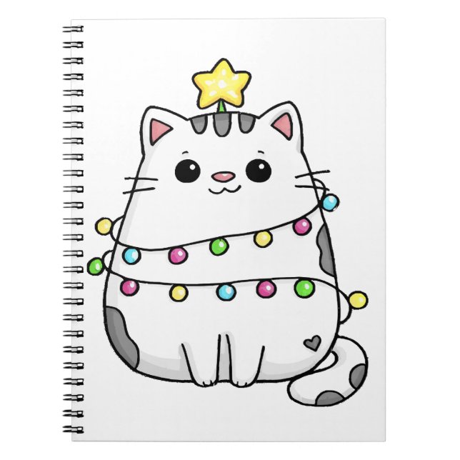 Cute Cat Christmas design  Notebook (Front)