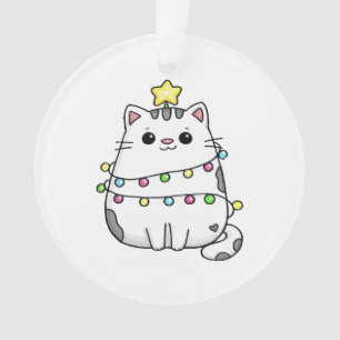 Cute Cat Christmas design Ornament
