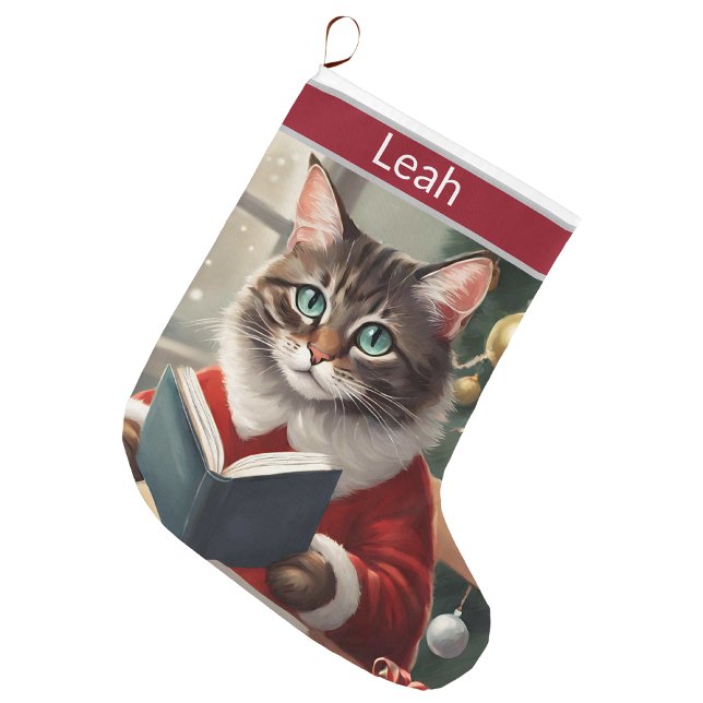 Cute Cat Christmas  Large Christmas Stocking (Creator Uploaded)