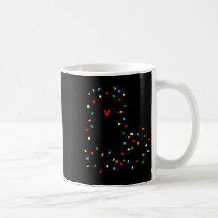 Cute Cat Christmas Light Graphic Cat Black Mom Lov Coffee Mug