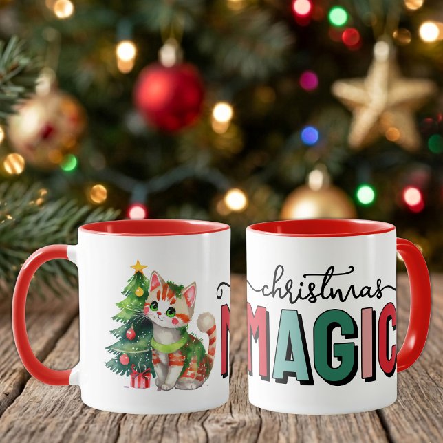 Cute cat christmas magic mug (Creator Uploaded)