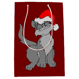 CUTE CAT CHRISTMAS MEDIUM GIFT BAG