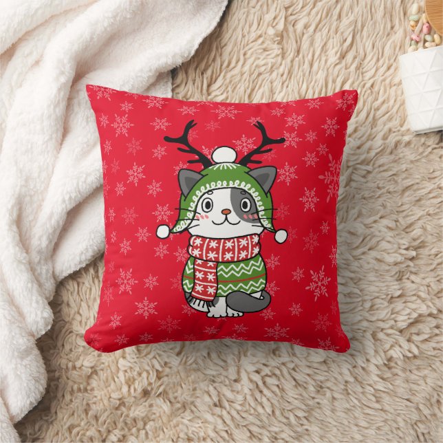 Cute Cat Christmas Stocking stuffers Galore Cushion (Blanket)