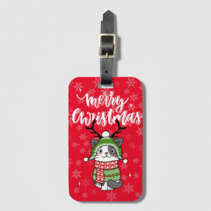 Cute Cat Christmas Stocking stuffers Galore Luggage Tag