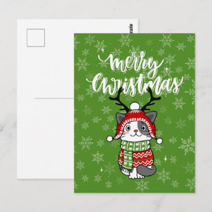 Cute Cat Christmas Stocking stuffers Galore Postcard