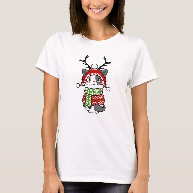 Cute Cat Christmas Stocking stuffers Galore T-Shirt (Front)