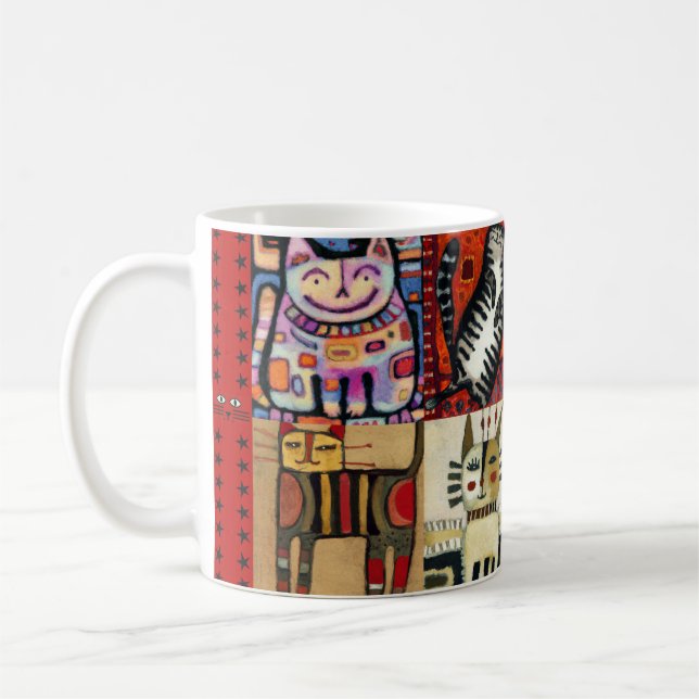 Cute Cat Classic Mug, 325 ml Coffee Mug (Left)