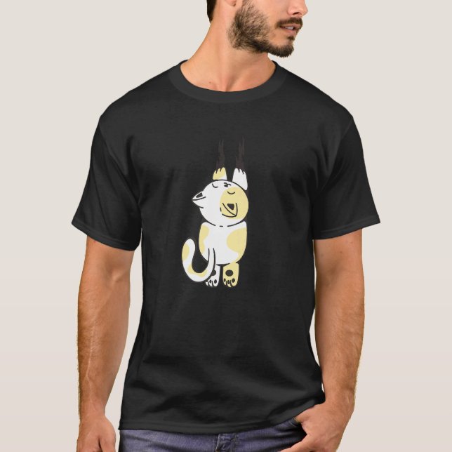 Cute Cat Climbs Cats Scratch Cute Animals  Cat  1 T-Shirt (Front)