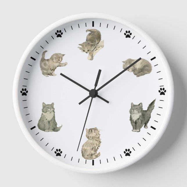 Cute Cat Clock (Front)