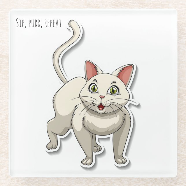 Cute Cat - Coaster (Front)
