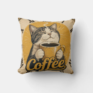 Cute Cat Coffee Cushion