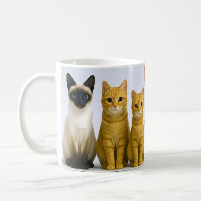Cute Cat Coffee Mug (Left)