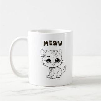 Cute Cat Coffee Mug Design