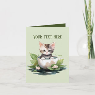 Cute cat coffee shop any purpose add message  card