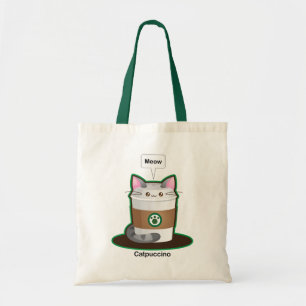 Cute Cat Coffee Tote Bag