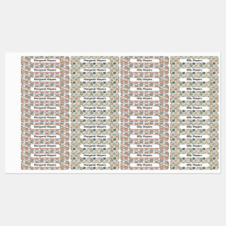 Cute Cat Collage Beige Blue Pink Pattern Name