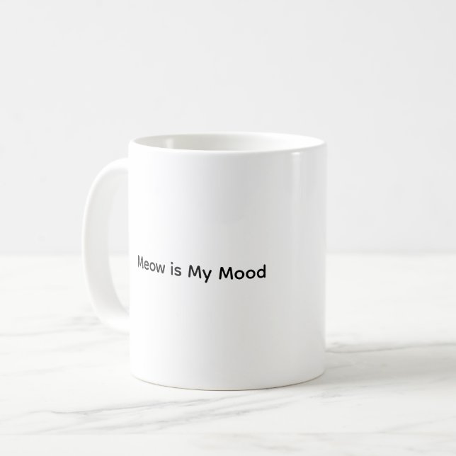Cute Cat Comfortably Talks Softly Coffee Mug (Front Left)