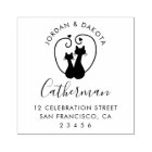 Cute Cat Couple | Custom Names & Return Address