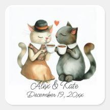 Cute Cat Couple | Romantic Wedding 