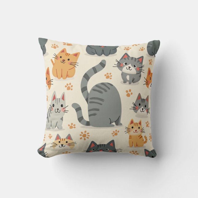 cute cat cushion (Front)