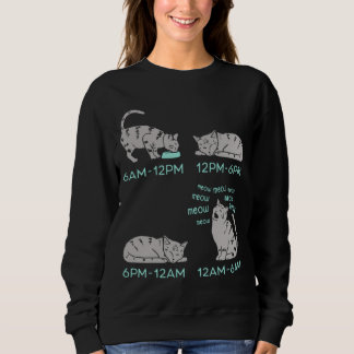 Cute Cat Daily Routine Sweatshirt
