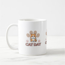 Cute Cat Day Mug – Kawaii Kitten Coffee Cup