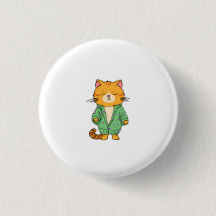 Cute cat design, ginger cat 3 cm round badge