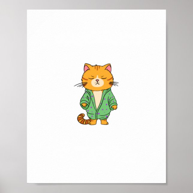 Cute cat design, ginger cat poster (Front)