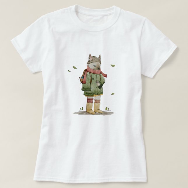 Cute Cat design illustration - T-shirt (Design Front)