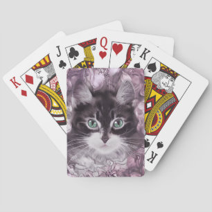 Cute Cat Design Notebook Playing Cards