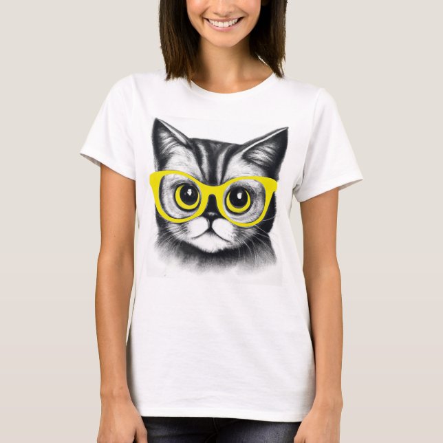 cute cat design T-Shirt | cute animals | apparel  (Front)