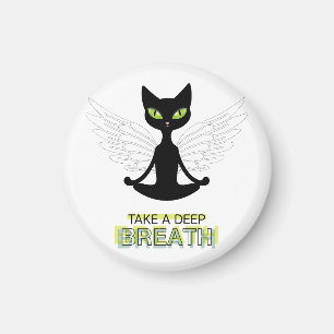 Cute Cat Doing Yoga Magnet