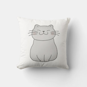 Cute Cat Drawing Cushion