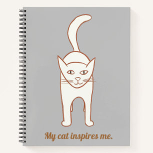 Cute Cat Drawing, My cat inspires me, storybook Notebook