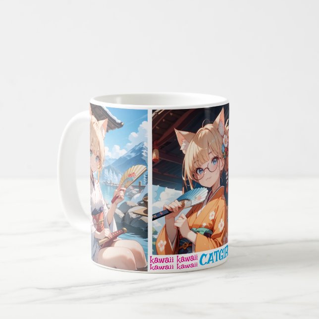 Cute Cat-ear Girl's Cup (Front Left)