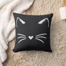 Cute Cat Ears & Whiskers Heart Nose