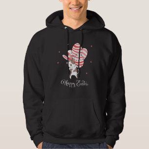 Cute  Cat Easter Bunny Kitten Easter Eggs Hoodie