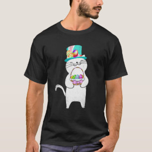 Cute Cat Easter Day Bunny Eggs Costume Mens Womens T-Shirt