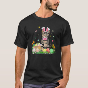 Cute Cat Easter Day Bunny Eggs Costume T-Shirt