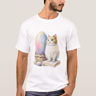 Cute Cat Easter Egg Happy Easter Day, Easter Cat T-Shirt