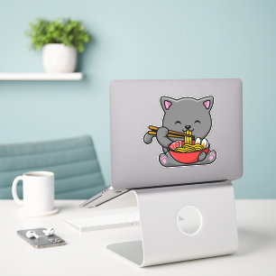 Cute Cat Eat Ramen