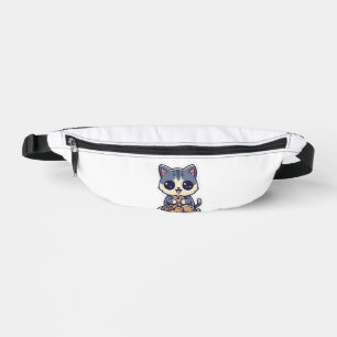 Cute Cat eating cookies Classic T-Shirt Bum Bags