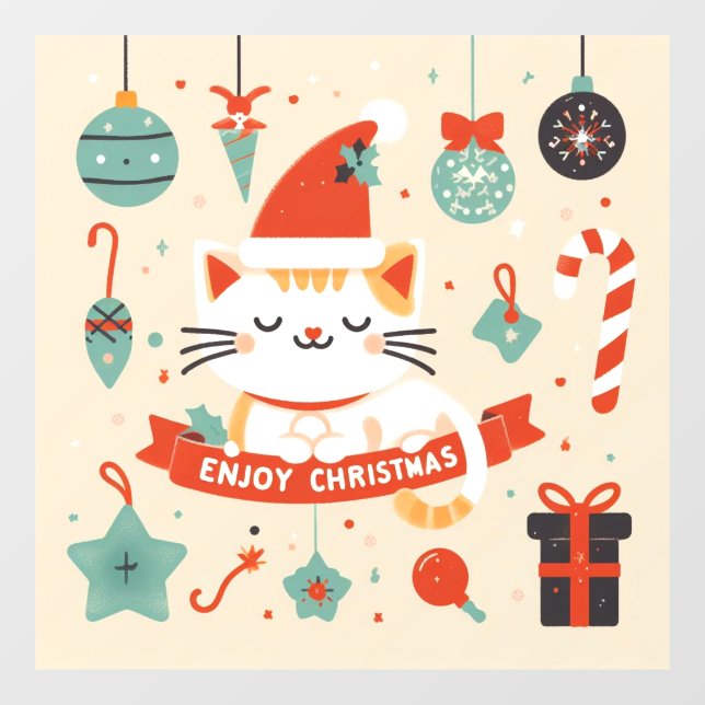 Cute Cat Enjoy Christmas season  (Sheet)