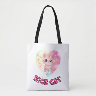Cute cat eyes tote bag